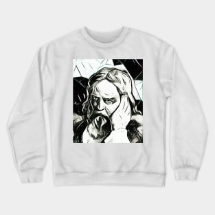 Snorri Sturluson Black and White Portrait | Snorri Sturluson Artwork 3 Crewneck Sweatshirt